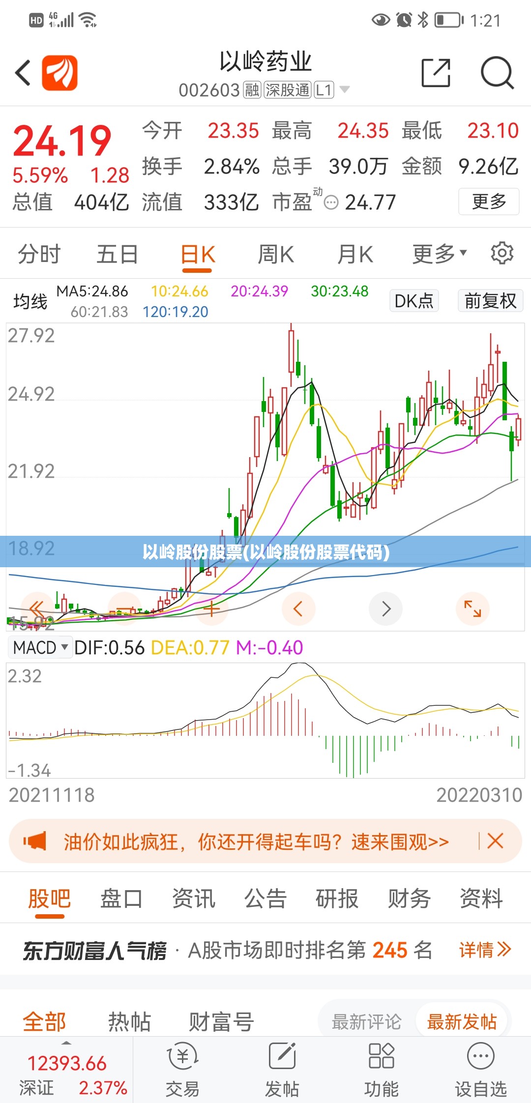 以岭股份股票(以岭股份股票代码)