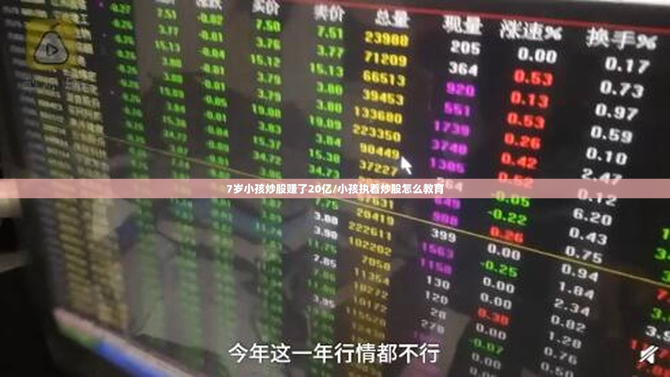 7岁小孩炒股赚了20亿/小孩执着炒股怎么教育 7岁小孩炒股赚了20亿/小孩执着炒股怎么教育