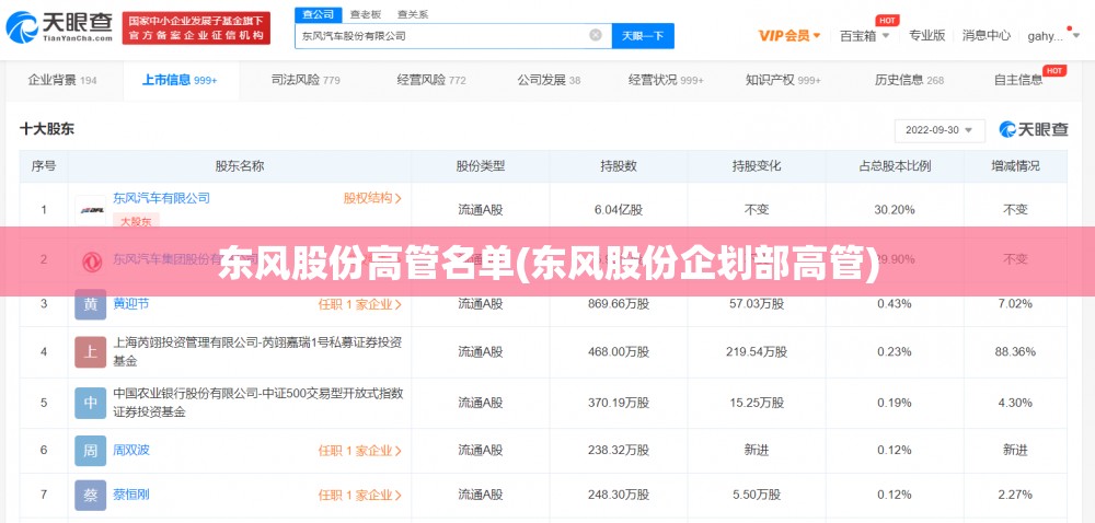 东风股份高管名单(东风股份企划部高管) 东风股份高管名单(东风股份企划部高管)