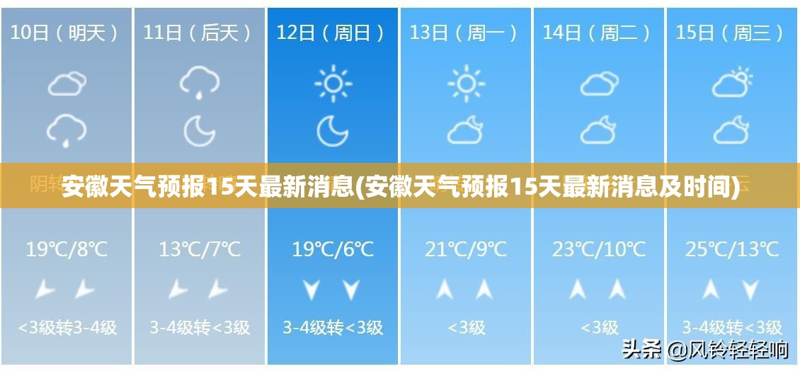 安徽天气预报15天最新消息(安徽天气预报15天最新消息及时间)