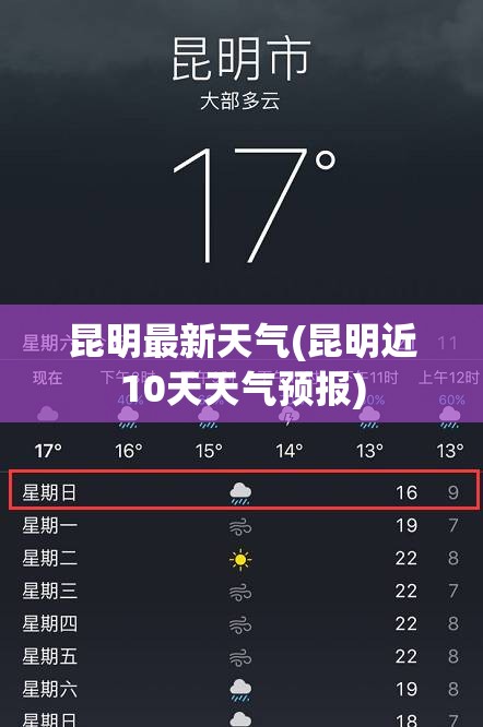 昆明最新天气(昆明近10天天气预报) 昆明最新天气(昆明近10天天气预报)