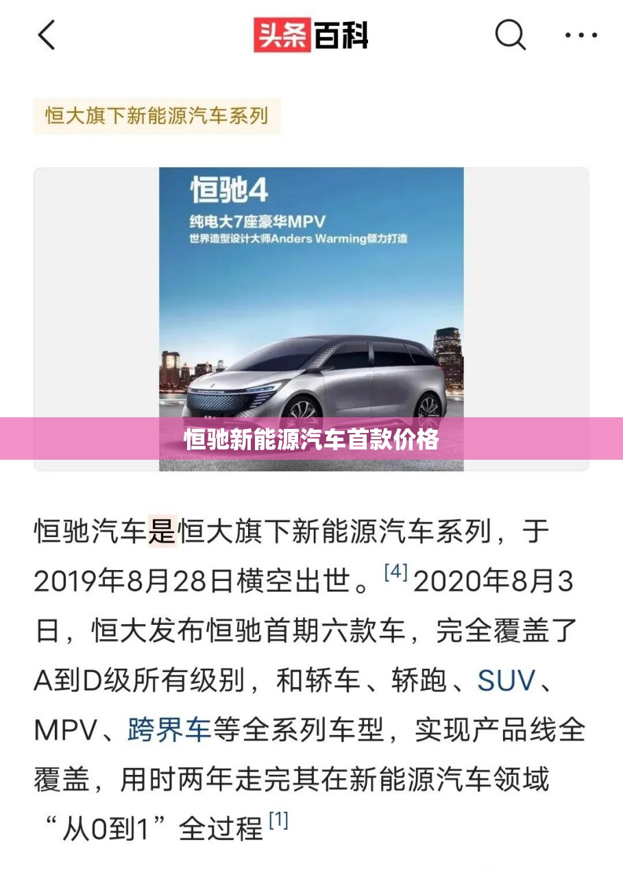 恒驰新能源汽车首款费用(恒驰新能源汽车有限公司招聘) 恒驰新能源汽车首款费用(恒驰新能源汽车有限公司招聘)