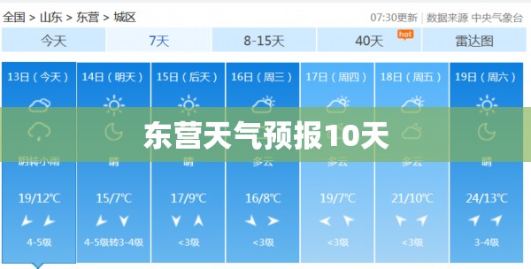 【东营天气预报10天,东营天气预报10天准确】