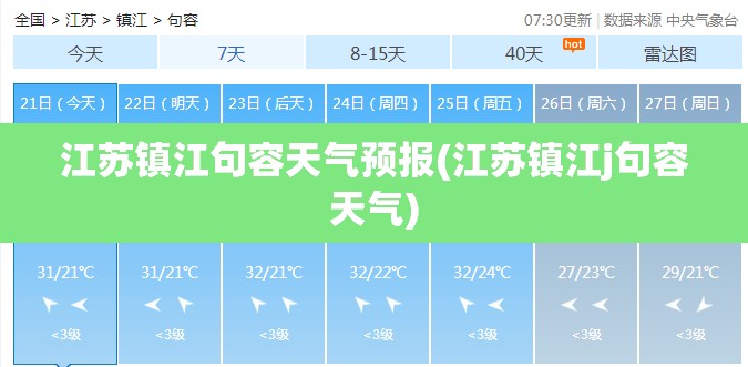 江苏镇江句容天气预报(江苏镇江j句容天气)